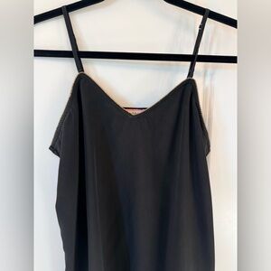 ✨ Y2K Inspired Andree by Unit Black Beaded-Trim Cami Tank ✨ (M)
